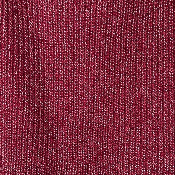 ANTHROPOLOGIE MOTH Tanwen Bell Sleeve Pullover Sweater Crewneck Maroon Metallic - Picture 9 of 16